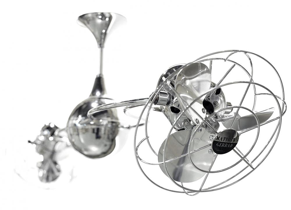 Italo Ventania - Rotational Ceiling Fan - Polished Chrome Finish - Metal Blades