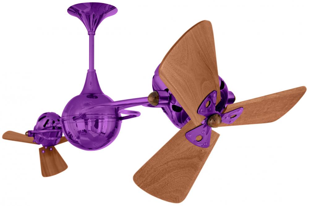Italo Ventania - Rotational Ceiling Fan - Ametista Finish - Mahogany Tone Blades