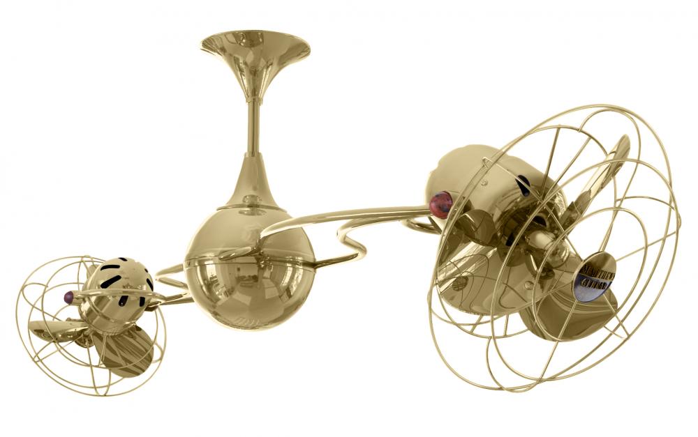 Italo Ventania - Rotational Ceiling Fan - Polished Brass Finish - Metal Blades
