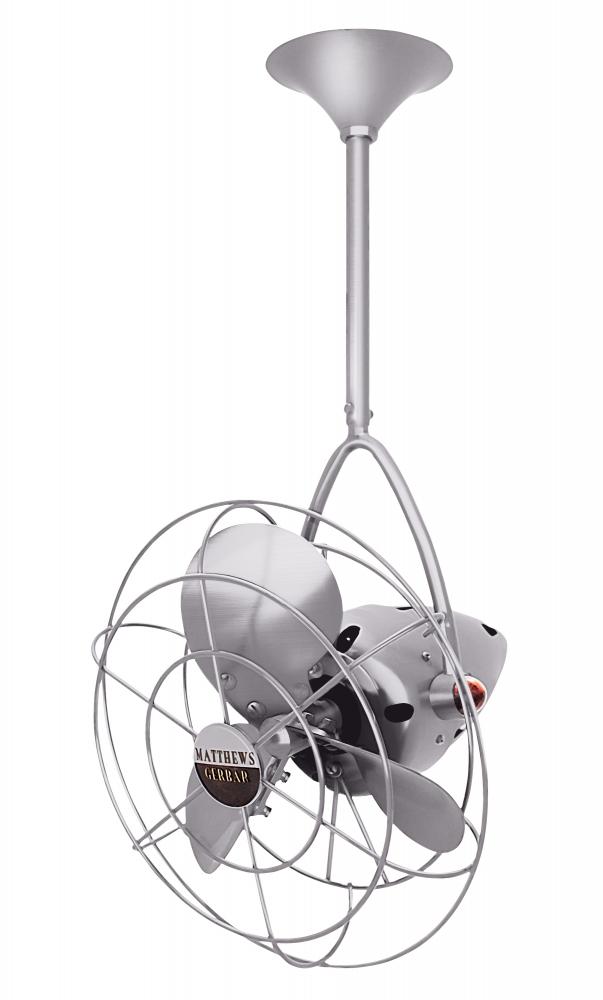 Jarold Direcional - Directional Ceiling Fan (Interior) - Brushed Nickel Finish - Metal Blades