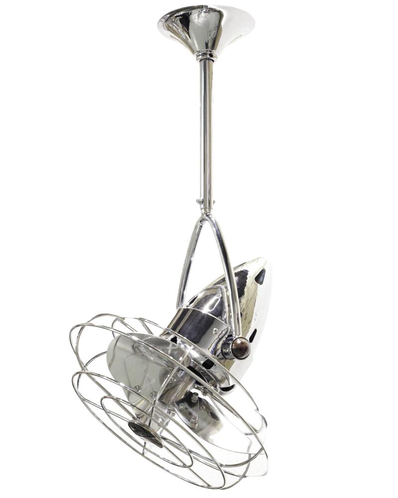 Jarold Direcional - Directional Ceiling Fan (Interior) - Polished Chrome Finish - Metal Blades