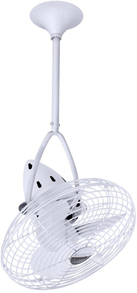 Jarold Direcional - Directional Ceiling Fan - Gloss White Finish - Gloss Metal Blades