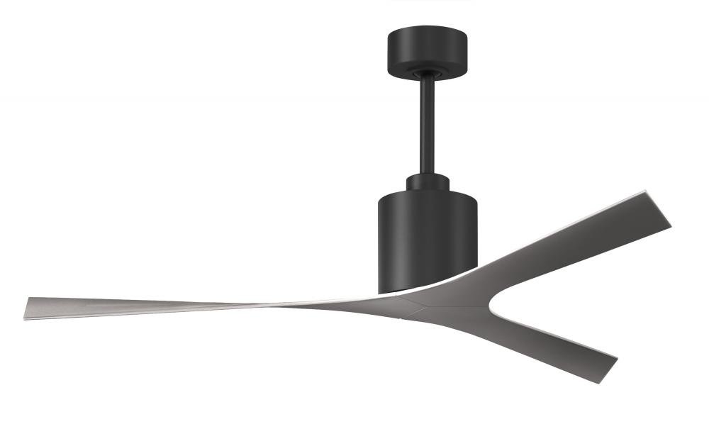 Molly - Ceiling Fan - Matte Black Finish - Brushed Nickel Blades