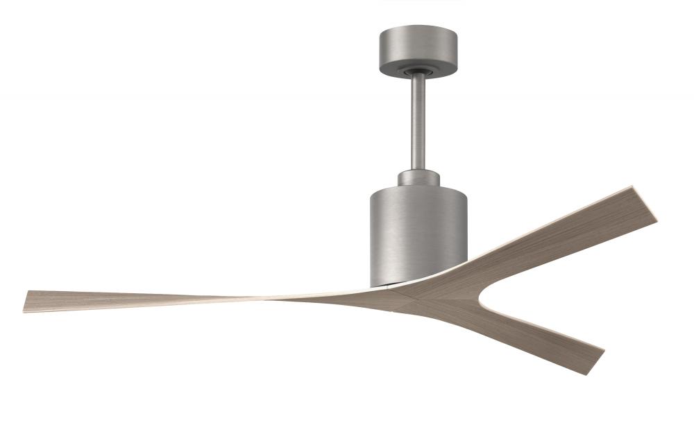 Molly - Ceiling Fan - Brushed Nickel Finish - Gray Ash Tone Blades