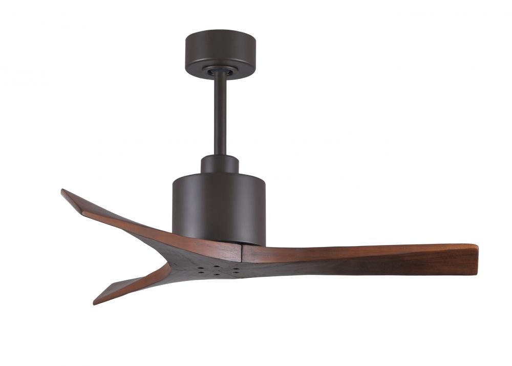 Mollywood - 42&#34; Ceiling Fan - Textured Bronze Finish - Walnut Tone Blades