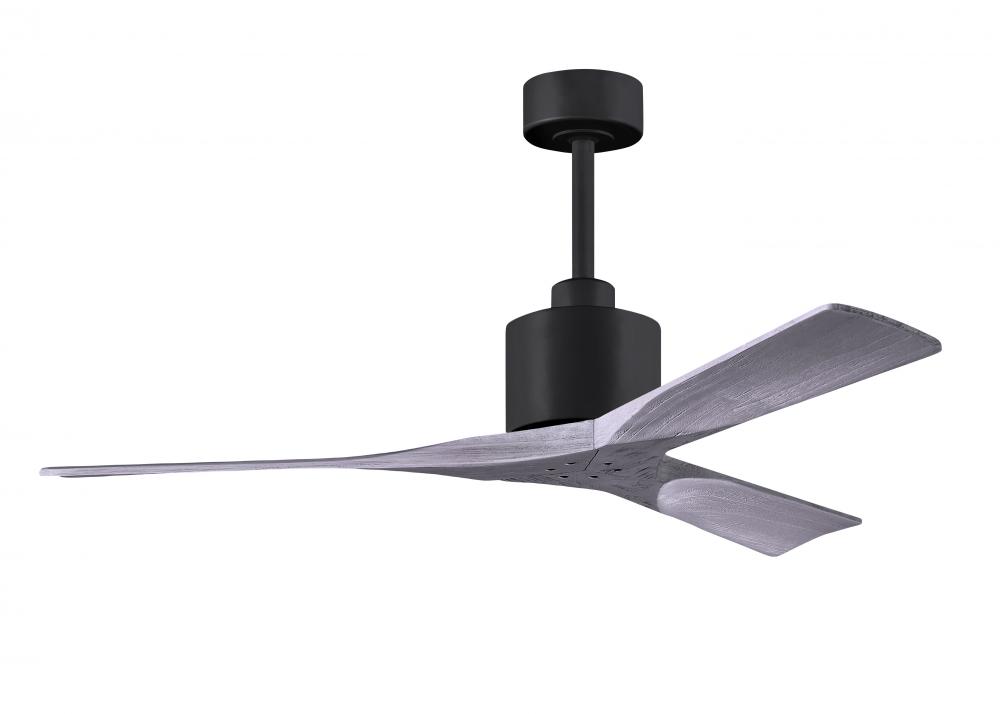 Nan - 52&#34; Ceiling Fan - Matte Black Finish - Barn Wood Tone Blades