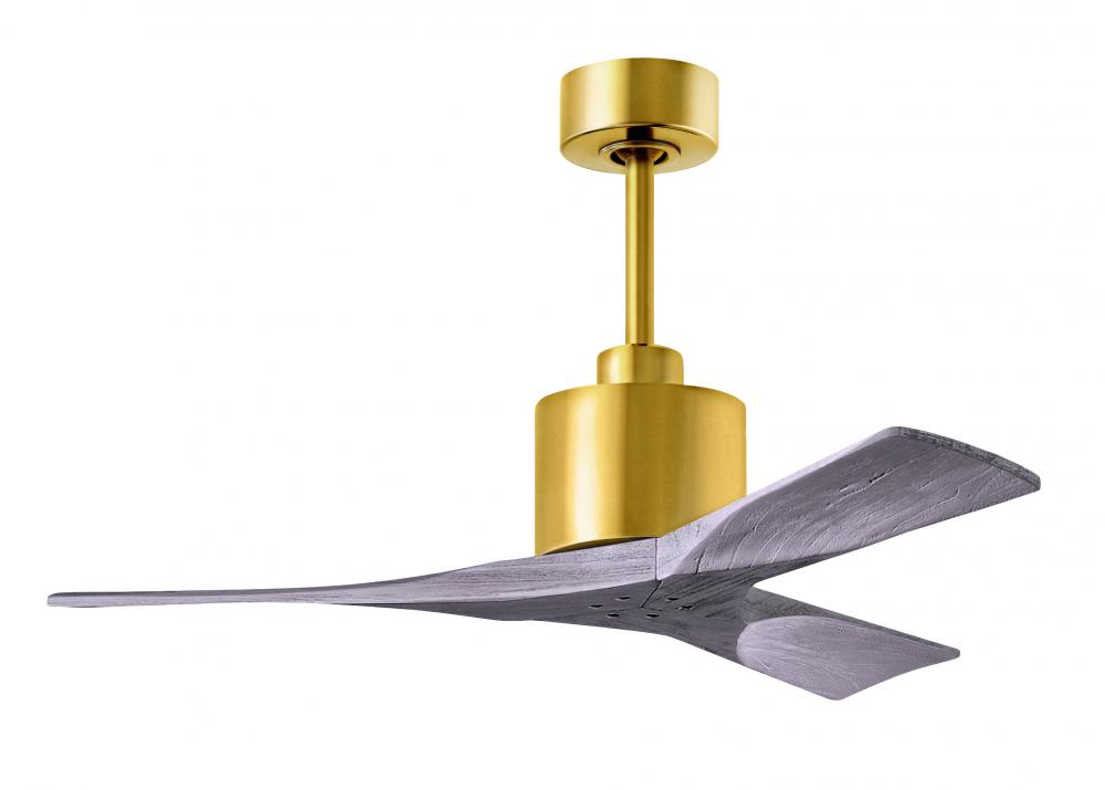 Nan - 42&#34; Ceiling Fan - Brushed Brass Finish - Barn Wood Tone Blades