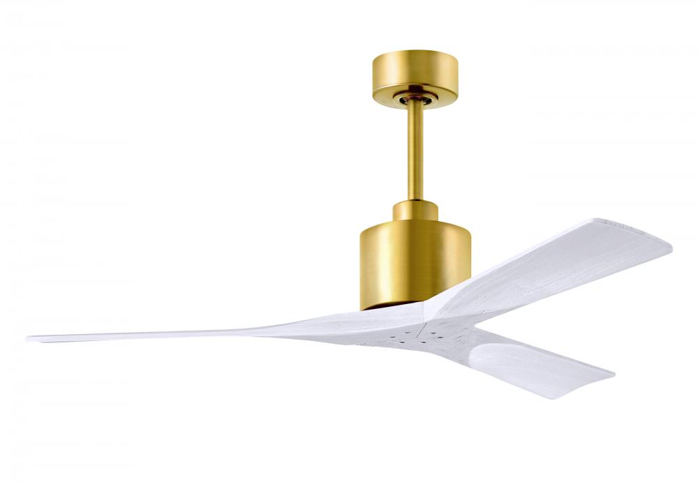 Nan - 52&#34; Ceiling Fan - Brushed Brass Finish - Matte White Blades