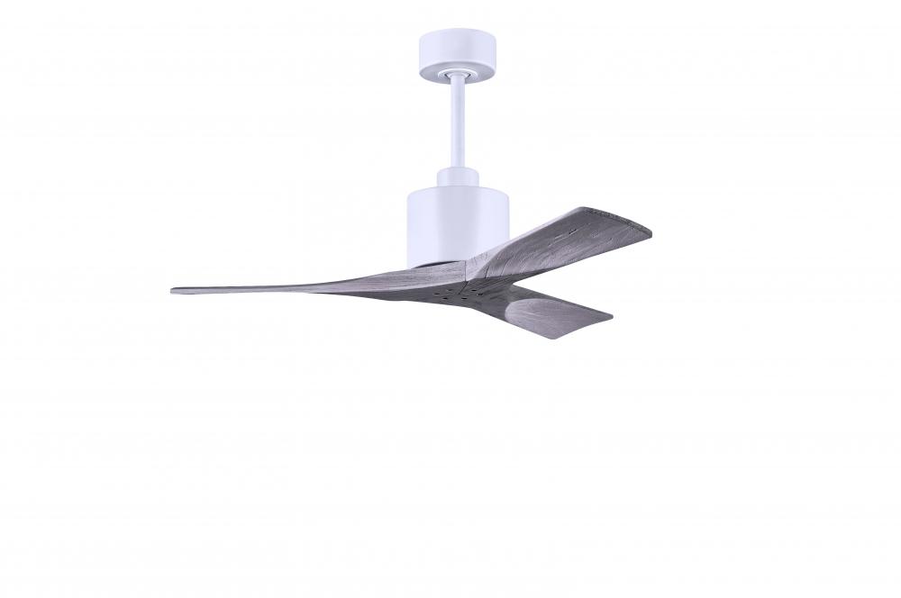 Nan - 42&#34; Ceiling Fan - Matte White Finish - Barn Wood Tone Blades