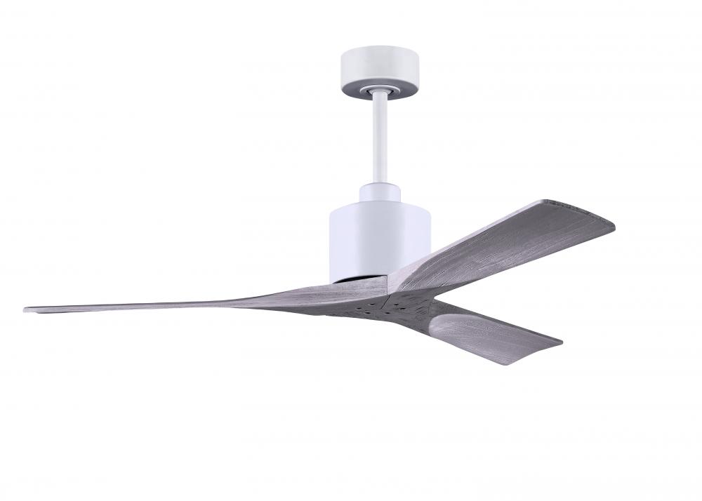 Nan - 52&#34; Ceiling Fan - Matte White Finish - Barn Wood Tone Blades