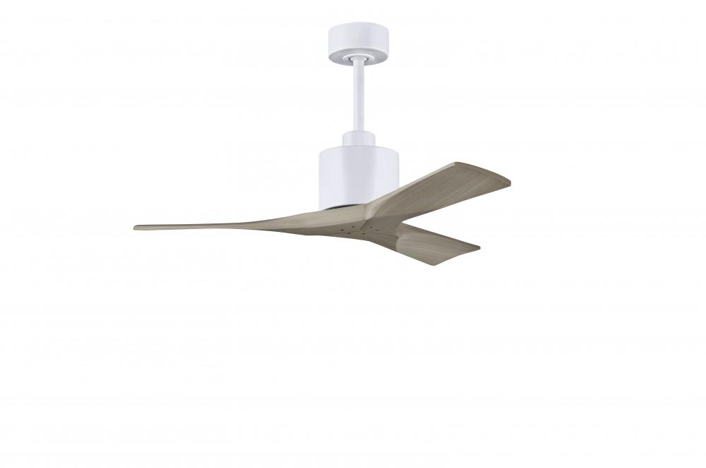 Nan - 42&#34; Ceiling Fan - Matte White Finish - Gray Ash Tone Blades