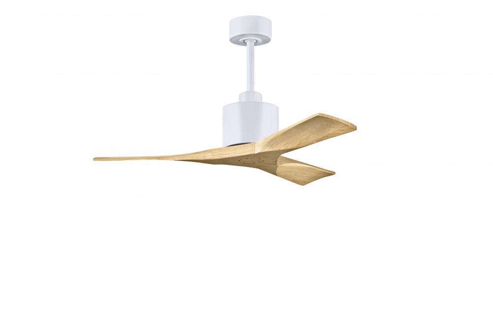Nan - 42&#34; Ceiling Fan - Matte White Finish -Light Maple Tone Blades