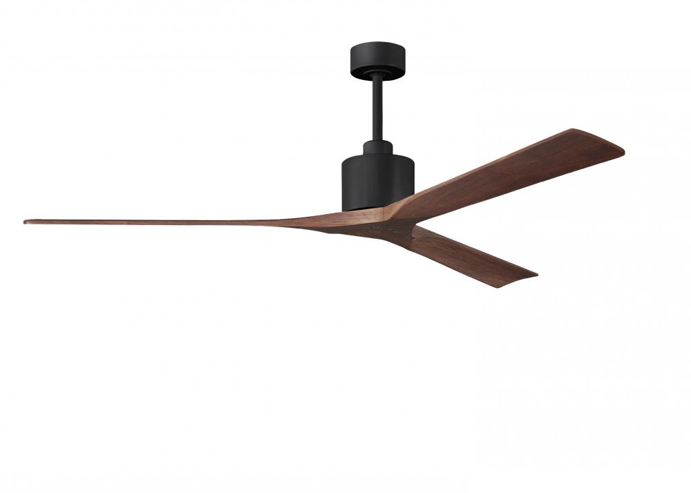 Nan XL - 72&#34; Ceiling Fan - Matte Black Finish - Walnut Tone Blades
