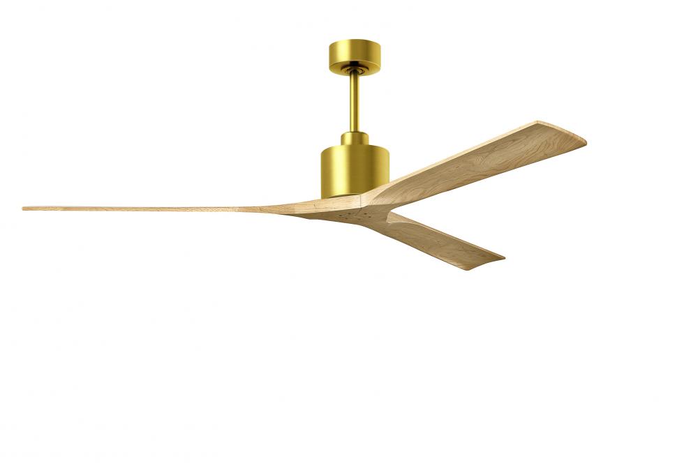 Nan XL - 72&#34; Ceiling Fan - Brushed Brass Finish - Light Maple Tone Blades