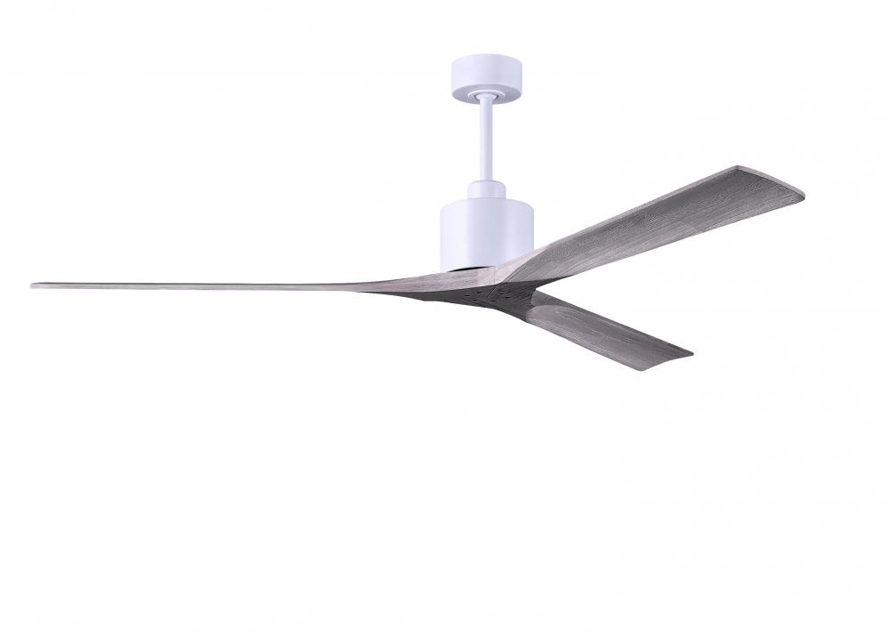 Nan XL - 72&#34; Ceiling Fan - Matte White Finish - Barn Wood Tone Blades