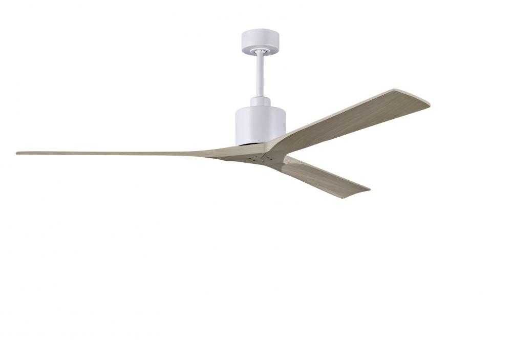 Nan XL - 72&#34; Ceiling Fan - Matte White Finish - Gray Ash Tone Blades