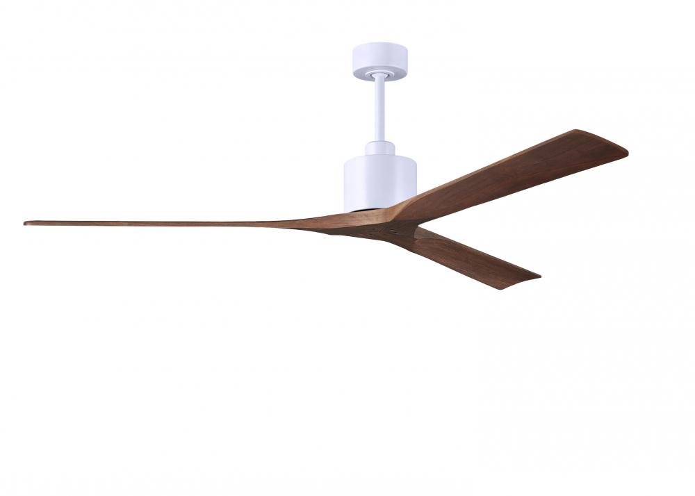 Nan XL - 72&#34; Ceiling Fan - Matte White Finish - Walnut Tone Blades