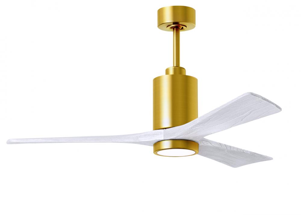 Patricia-3 - 52&#34; Three Blade Ceiling Fan - 5CCT Integrated LED - Brushed Brass Finish