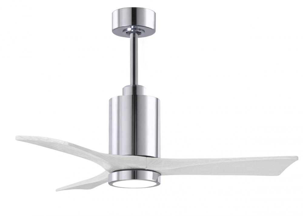 Patricia-3 - 42&#34; Three Blade Ceiling Fan - 5CCT Integrated LED - Polished Chrome Finish