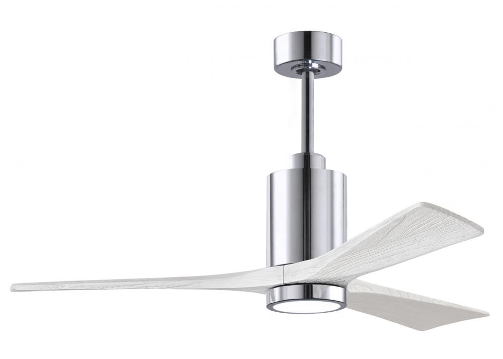 Patricia-3 - 52&#34; Three Blade Ceiling Fan - 5CCT Integrated LED - Polished Chrome Finish