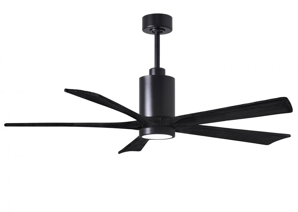 Patricia-5 - 60&#34; Five Blade Ceiling Fan - 5CCT Integrated LED - Matte Black Finish