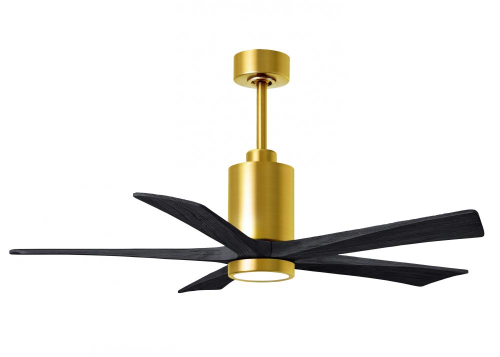 Patricia-5 - 52&#34; Five Blade Ceiling Fan - 5CCT Integrated LED - Brushed Brass Finish
