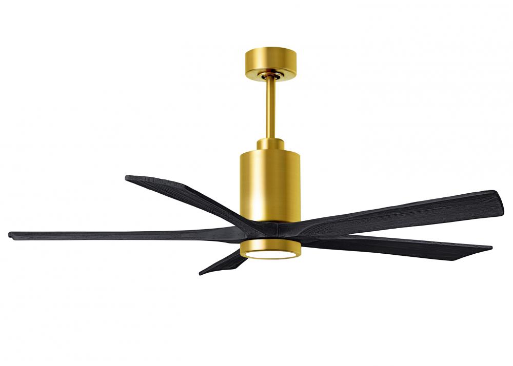 Patricia-5 - 60&#34; Five Blade Ceiling Fan - 5CCT Integrated LED - Brushed Brass Finish