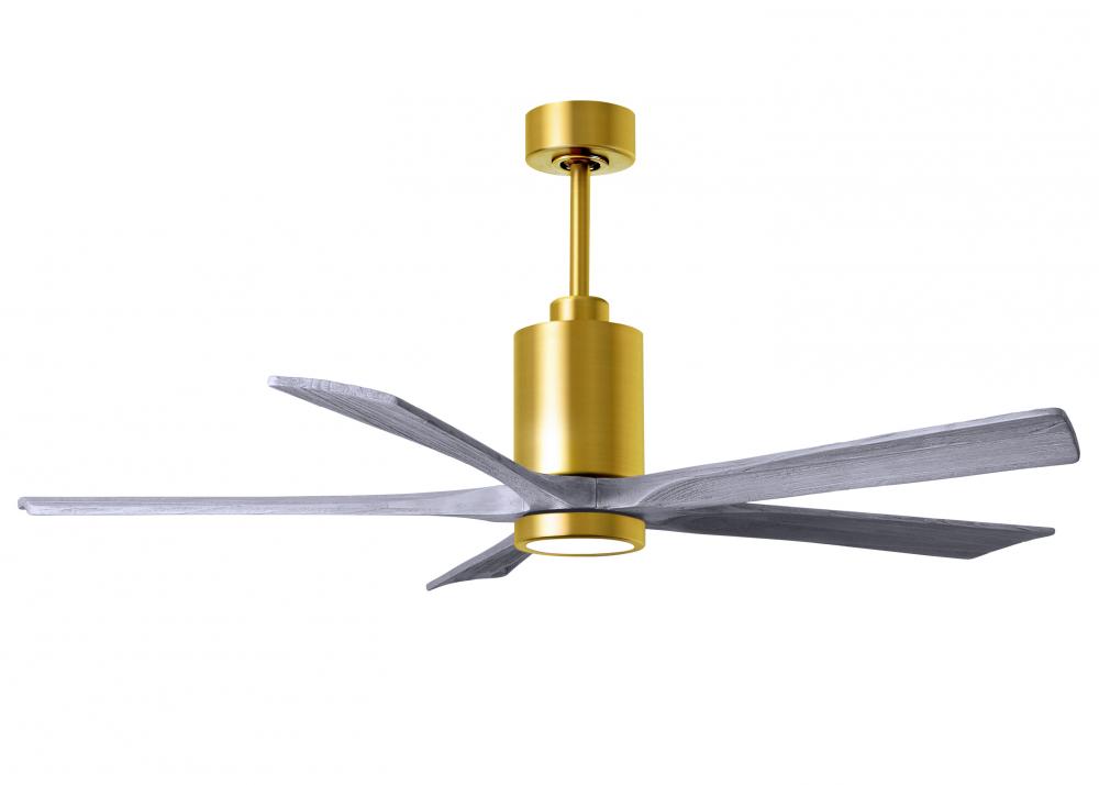 Patricia-5 - 60&#34; Five Blade Ceiling Fan - 5CCT Integrated LED - Brushed Brass Finish