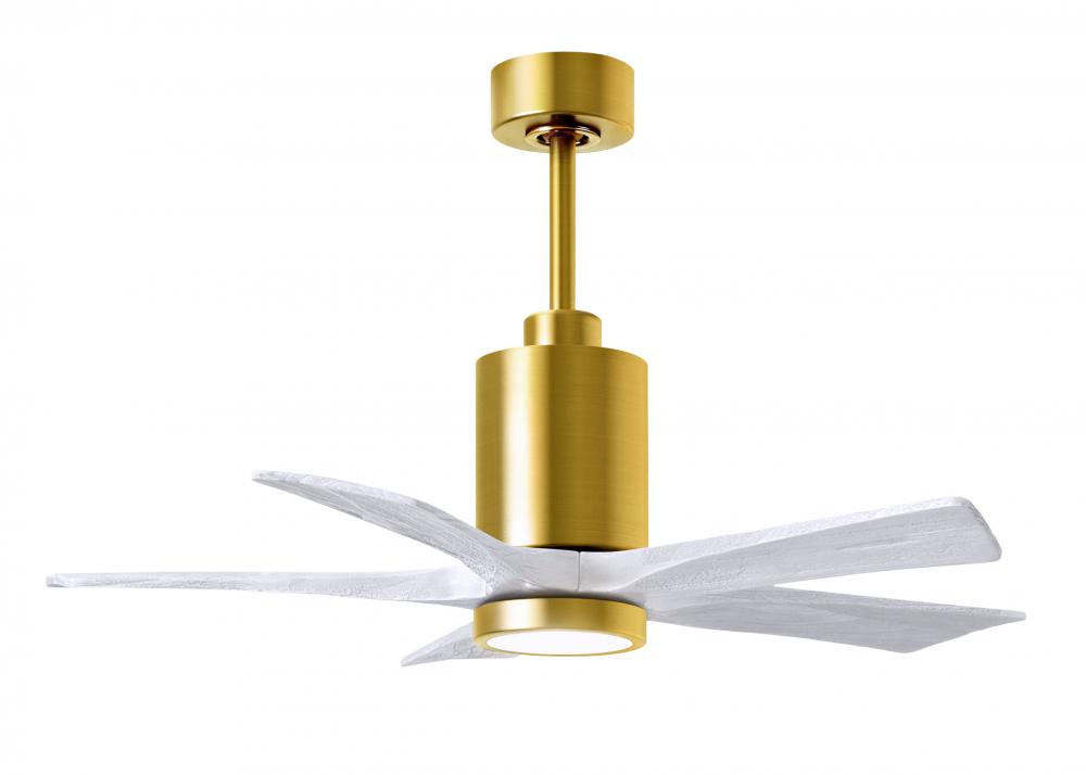 Patricia-5 - 42&#34; Five Blade Ceiling Fan - 5CCT Integrated LED - Brushed Brass Finish