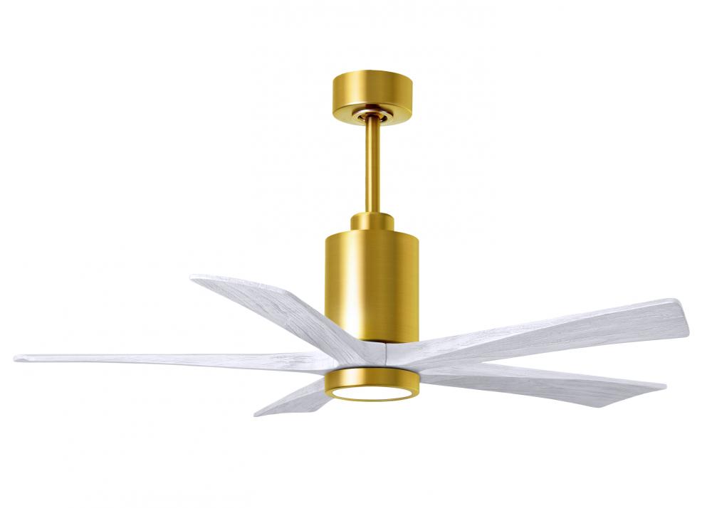 Patricia-5 - 52&#34; Five Blade Ceiling Fan - 5CCT Integrated LED - Brushed Brass Finish