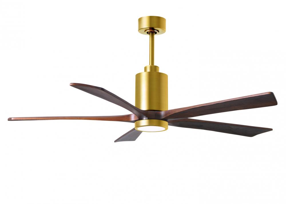 Patricia-5 - 60&#34; Five Blade Ceiling Fan - 5CCT Integrated LED - Brushed Brass Finish
