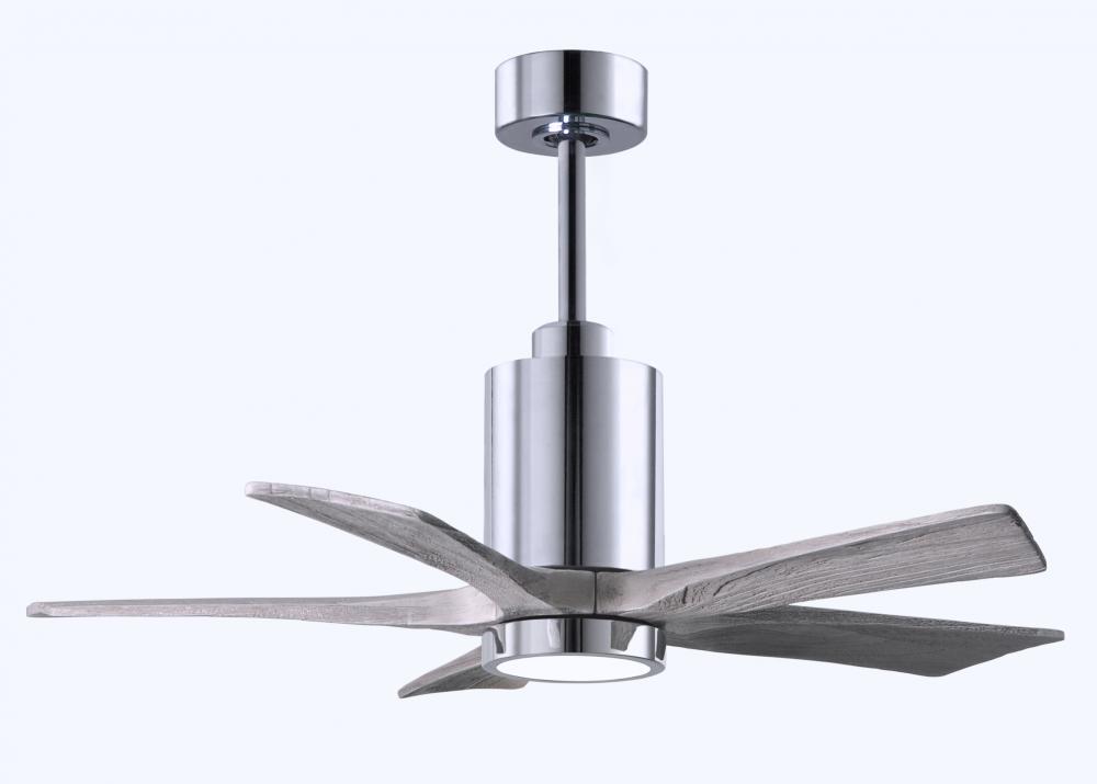 Patricia-5 - 42&#34; Five Blade Ceiling Fan - 5CCT Integrated LED - Polished Chrome Finish