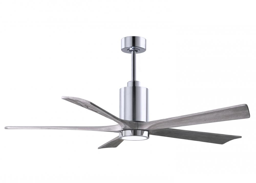 Patricia-5 - 60&#34; Five Blade Ceiling Fan - 5CCT Integrated LED - Polished Chrome Finish