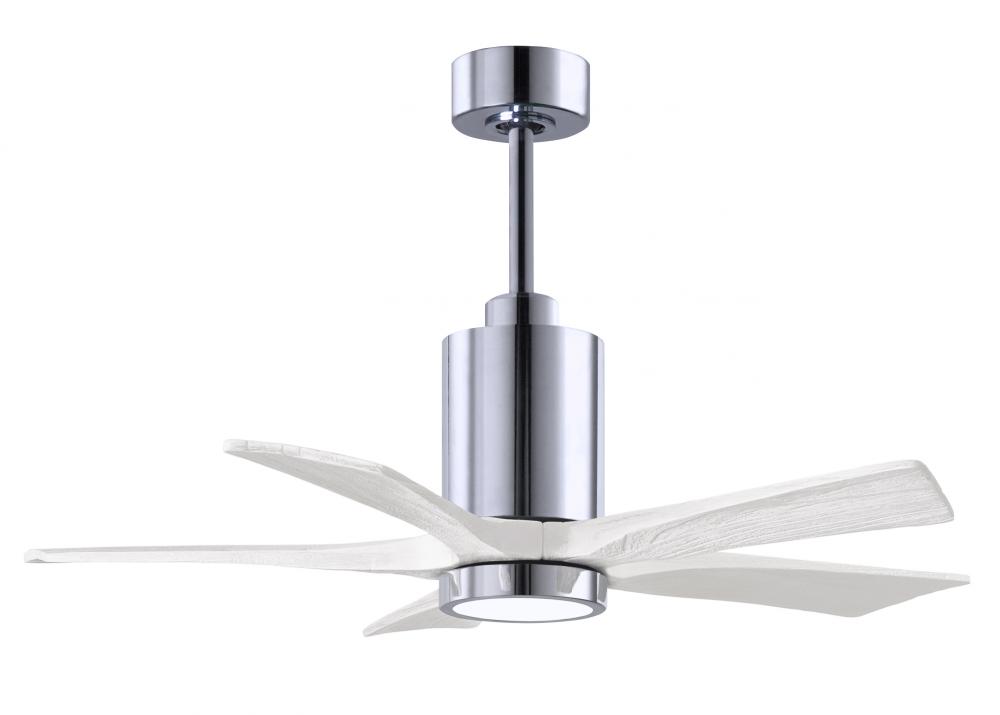 Patricia-5 - 42&#34; Five Blade Ceiling Fan - 5CCT Integrated LED - Polished Chrome Finish