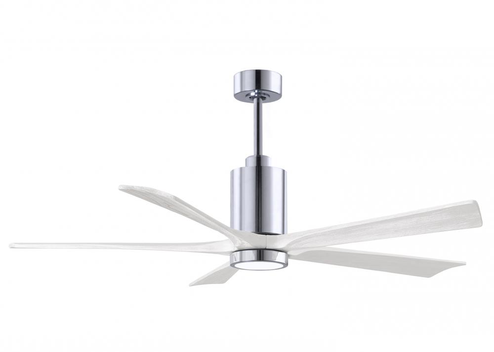 Patricia-5 - 60&#34; Five Blade Ceiling Fan - 5CCT Integrated LED - Polished Chrome Finish