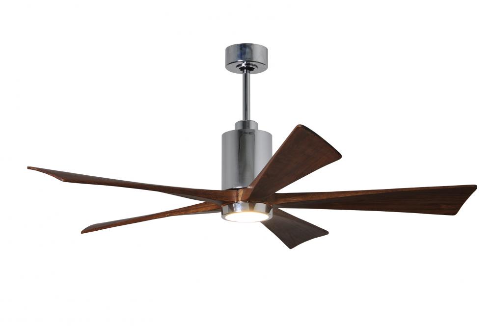 Patricia-5 - 60&#34; Five Blade Ceiling Fan - 5CCT Integrated LED - Polished Chrome Finish