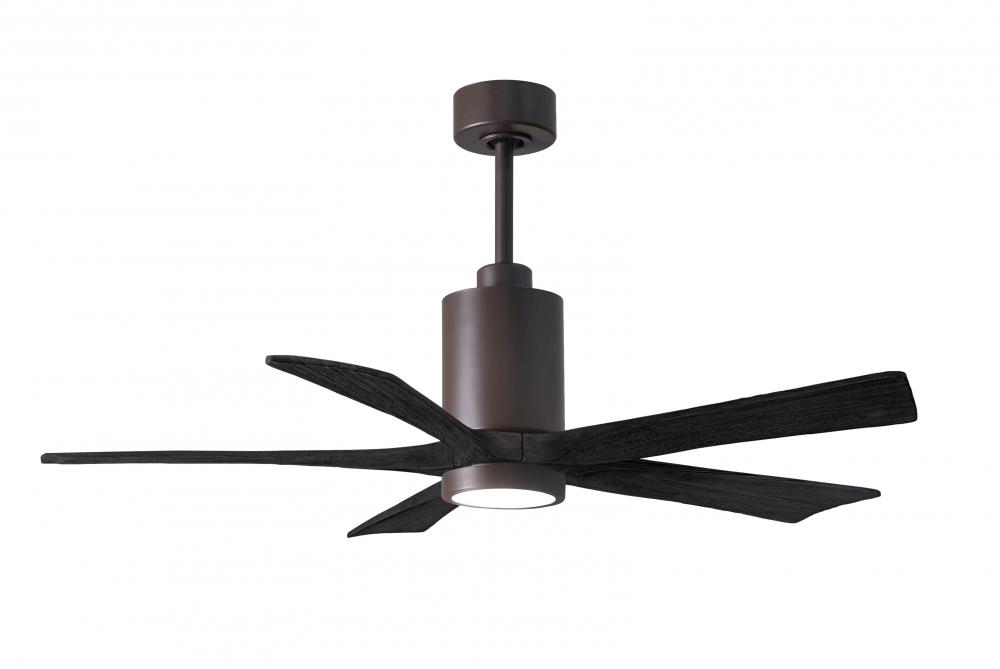 Patricia-5 - 52&#34; Five Blade Ceiling Fan - 5CCT Integrated LED - Textured Bronze Finish