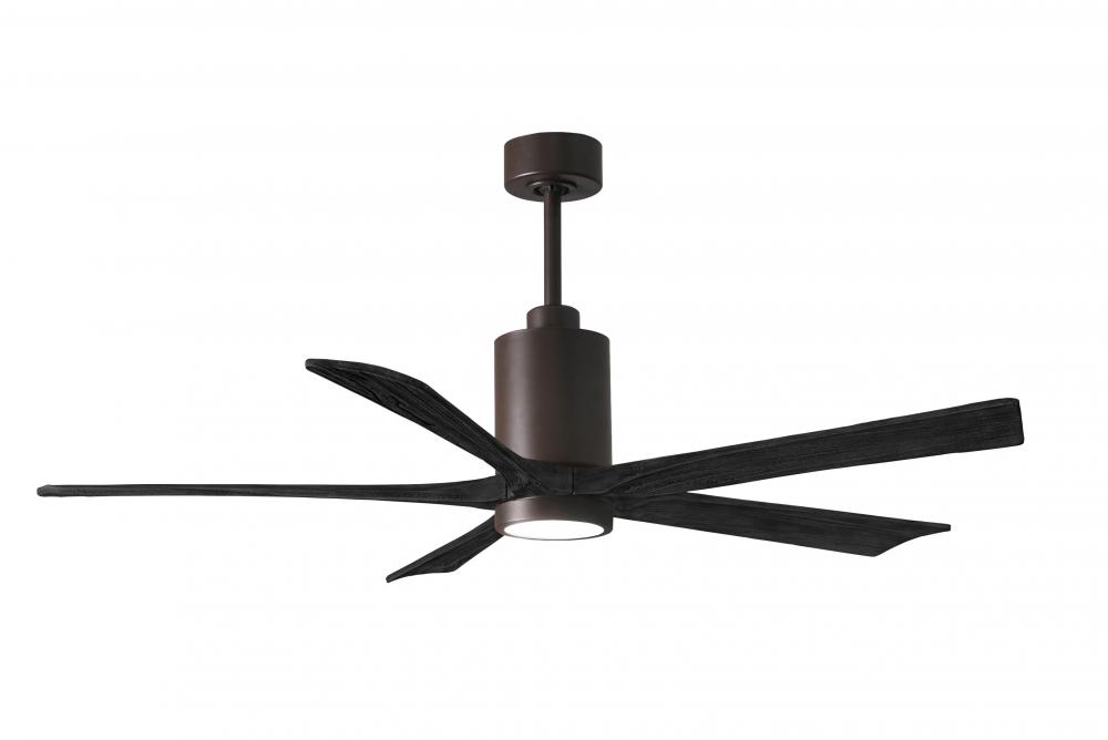 Patricia-5 - 60&#34; Five Blade Ceiling Fan - 5CCT Integrated LED - Textured Bronze Finish