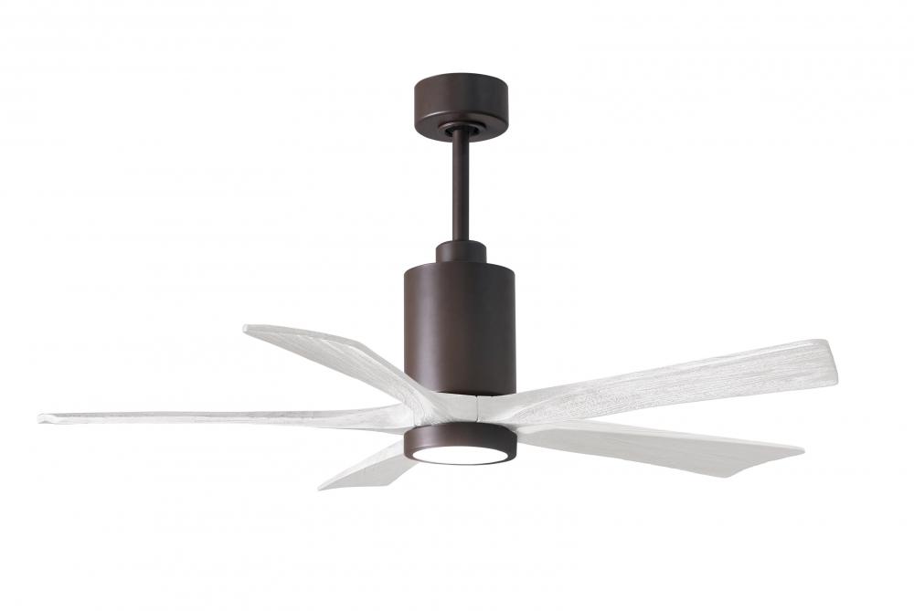 Patricia-5 - 52&#34; Five Blade Ceiling Fan - 5CCT Integrated LED - Textured Bronze Finish