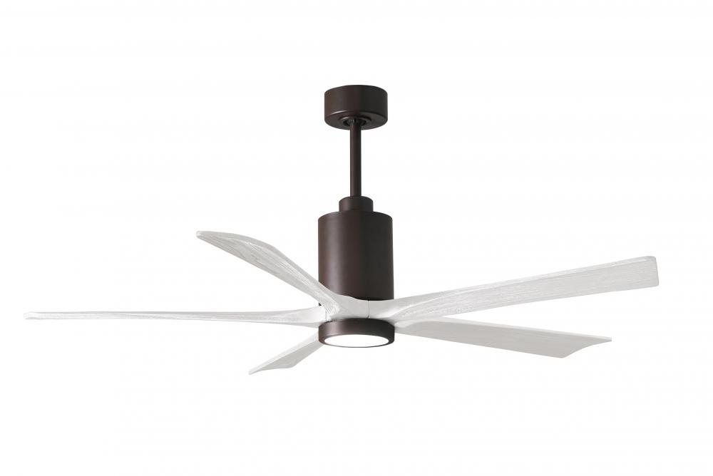 Patricia-5 - 60&#34; Five Blade Ceiling Fan - 5CCT Integrated LED - Textured Bronze Finish