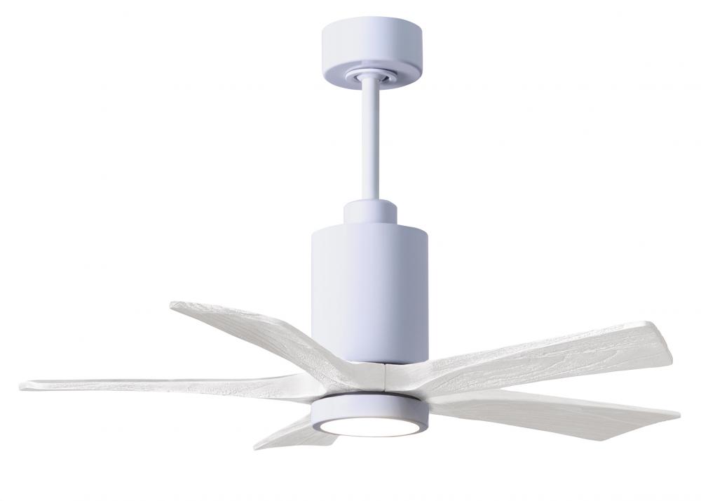 Patricia-5 - 42&#34; Five Blade Ceiling Fan - 5CCT Integrated LED - Gloss White Finish
