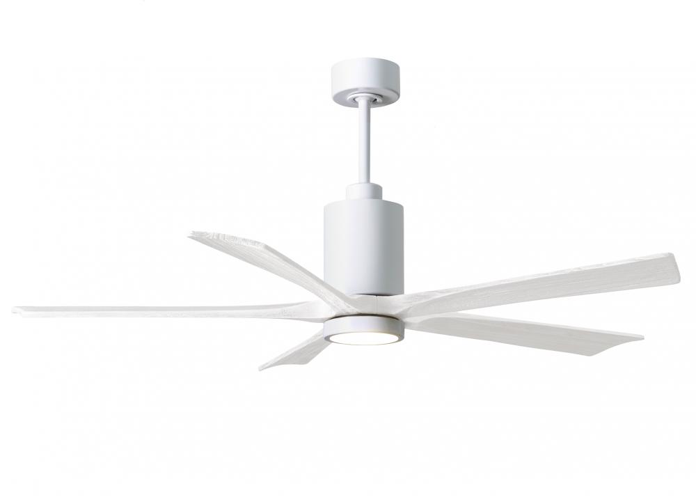 Patricia-5 - 60&#34; Five Blade Ceiling Fan - 5CCT Integrated LED - Gloss White Finish