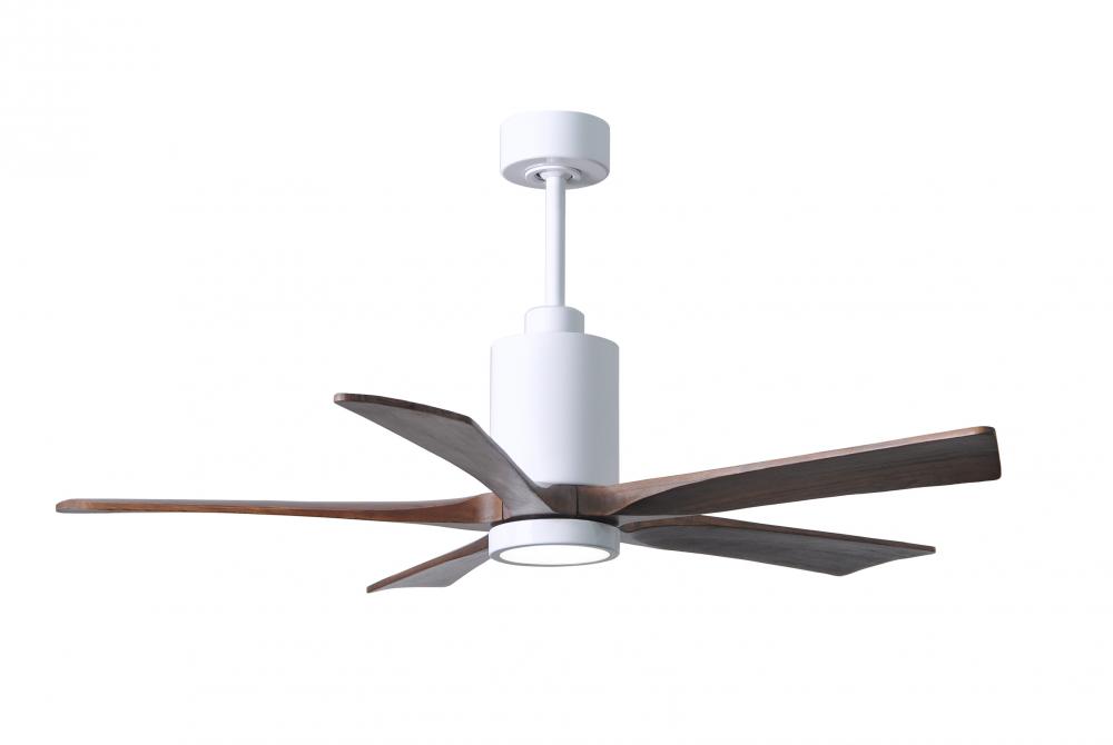 Patricia-5 - 52&#34; Five Blade Ceiling Fan - 5CCT Integrated LED - Gloss White Finish
