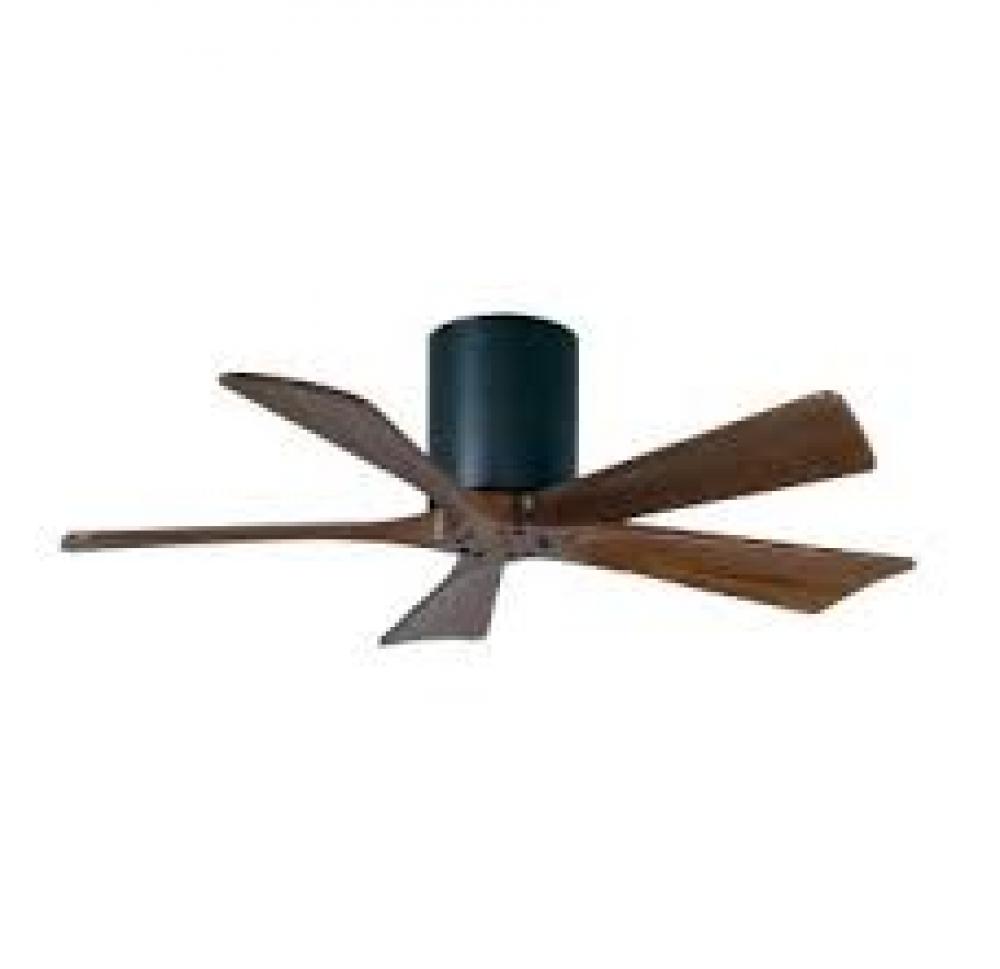 Irene-5HLK - 52&#34; Five Blade Flush Mount Paddle Fan - 5CCT Integrated LED - Matte Black Finish