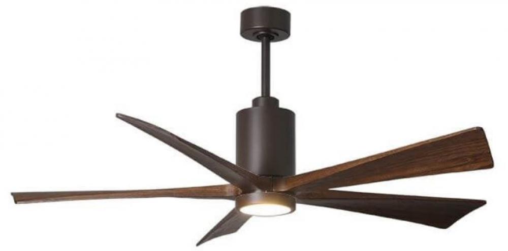 Patricia-5 - 60&#34; Five Blade Ceiling Fan - 5CCT Integrated LED - Textured Bronze Finish