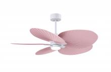 Matthews Fan Company AKTPLK-MWH-PI - Alessandra Tropical - Five Blade Ceiling Fan - 5CCT Integrated LED - Matte White Finish