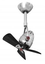 Matthews Fan Company DI-CR-WDBK - Diane - Oscillating Directional Ceiling Fan - Polished Chrome Finish - Matte Black Wood Blades