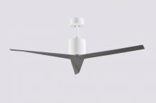 Matthews Fan Company EK-WH-BN - Eliza - Ceiling Fan - Gloss White Finish - Brushed Nickel Blades