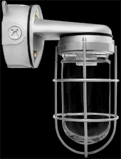 VAPORPROOF VXBR 100W WALL BRACKET 4 INCHES BOX 3/4 INCH BLACK GLOBEGLOBE WIRE GUARD