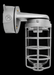 RAB Lighting VXBR100DGS - VAPORPROOF VXBR 100W WALL BRACKET 4 INCHES BOX 1/2 INCH SILVER GLOBEGLOBE CAST GUARD